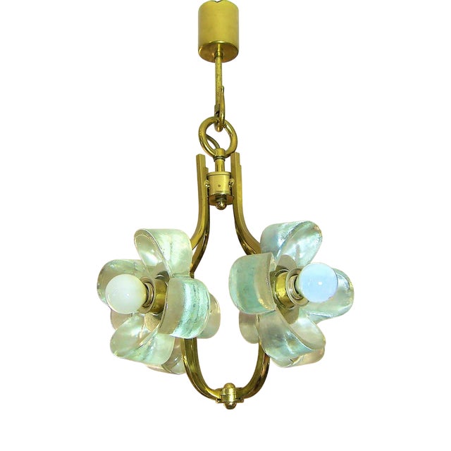 Brass Pendant Light by Simon & Schelle, 1960s For Sale