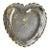 1970s 24kt Gold Heart Shaped Glass Platter For Sale