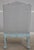 Pair of French Provincial Blue Frame Open Arm Chairs For Sale - Image 4 of 18