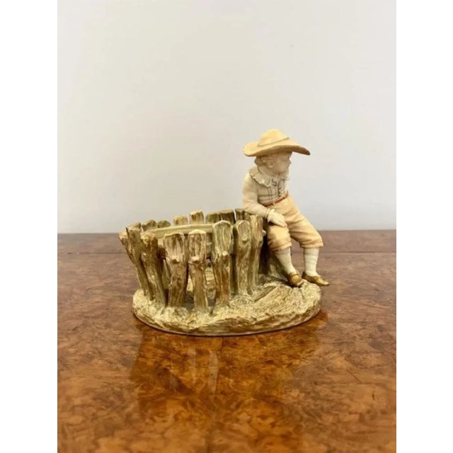 Figure with a Basket from Royal Worcester, 1890s For Sale - Image 3 of 8