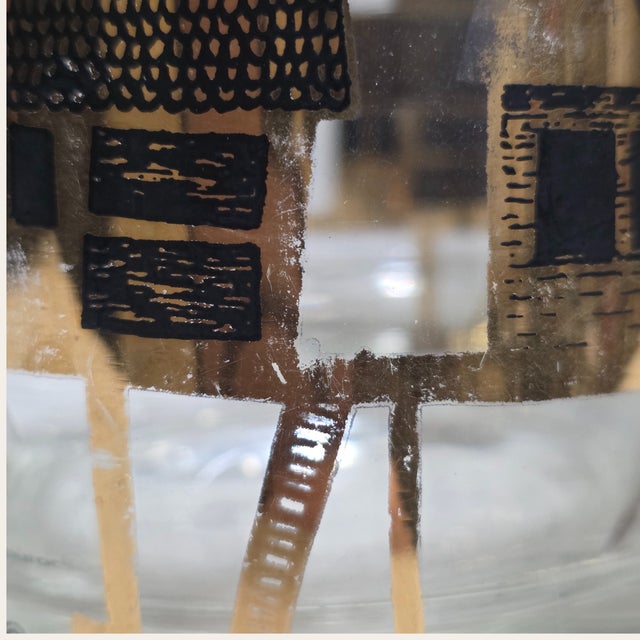 Couroc of Monterey Fish Motif Serving Tray + 8 Rocks Glasses Barware Set, C. 1960 For Sale - Image 17 of 18