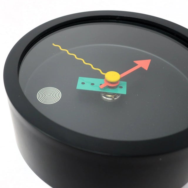 1980s Postmodern Wall Clock by Shohei Mihara for Wakita For Sale In New York - Image 6 of 9