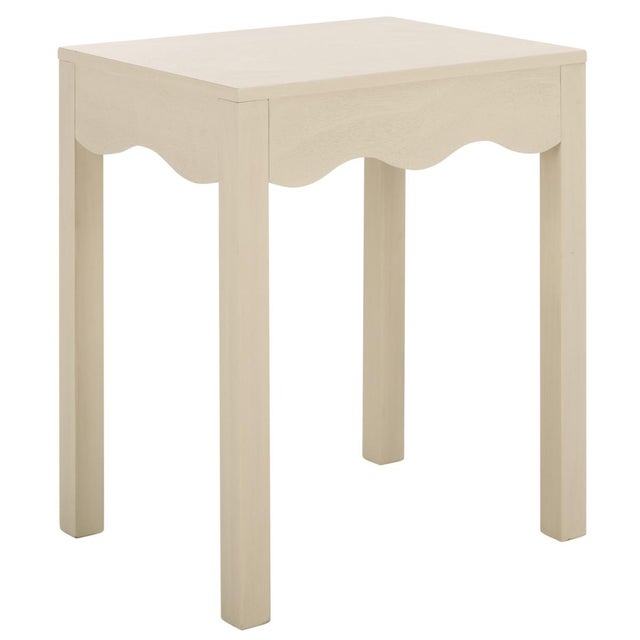 Litith Square Wave Accent Table in Sand For Sale In Philadelphia - Image 6 of 8