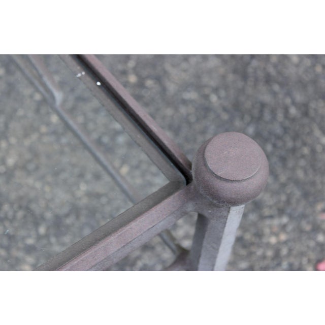 Woodard Delphi Cast Aluminum Glass Top Coffee Table For Sale - Image 4 of 18