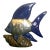 Integrated/Ceramic Pottery Fish Sculpture Brass Scale Armor Attributed to Sergio Bustamante For Sale