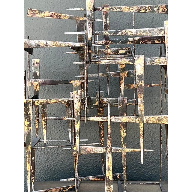 Vintage Brutalist Abstract Sculpture For Sale In West Palm - Image 6 of 12