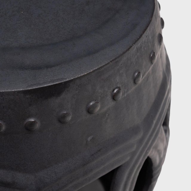 Graphite Black Prosperity Garden Stool For Sale - Image 4 of 5