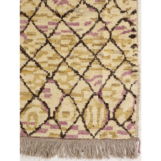 Contemporary Vintage Moroccan Hand-Knotted Rug 5'9" X 8'5" For Sale - Image 3 of 6