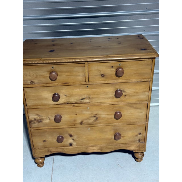 Antique Pine Two Over Three Drawers - Chest of Drawers From England We found this chest of drawers in Devon, England. The...