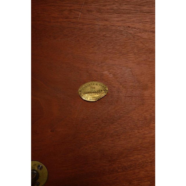 Metal Aesthetic Movement Architectural Figured Mahogany Console / Card Table from William Walker & Sons, London, 1870s For Sale - Image 7 of 10