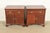 A beautiful pair of Georgian or Chippendale style nightstands or end tables By Baker Furniture USA, Circa 1980s Carved...
