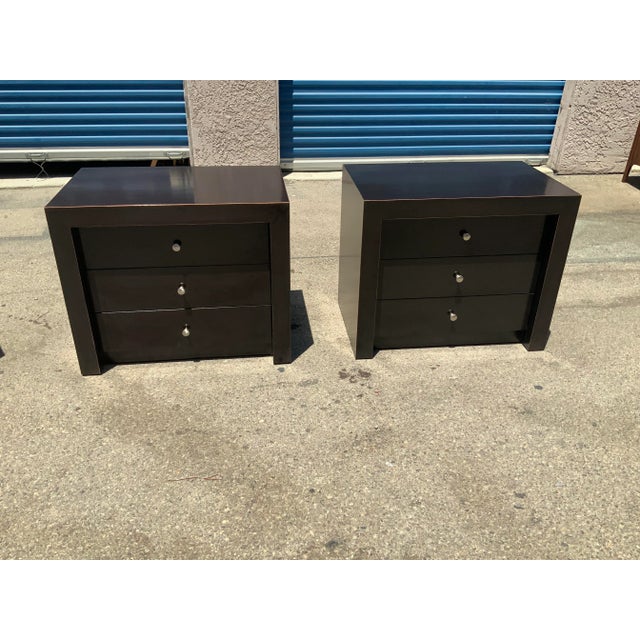 Modern Set of Nightstands-Pair For Sale - Image 4 of 9