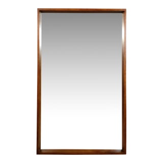Elegant Restored Original Mid Century Modern Walnut Wall Mirror Mainline by Hooker For Sale