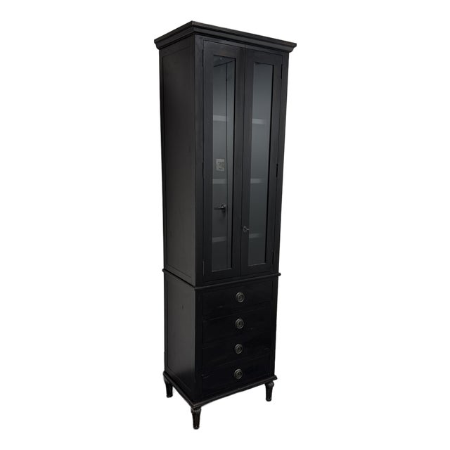 Restoration Hardware Maison Bath Cabinet, Antiqued Black For Sale