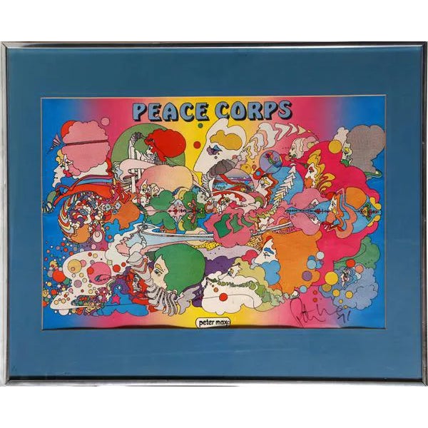 1970s Peter Max, Peace Corps, Poster For Sale