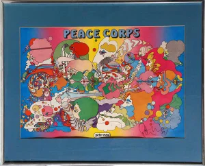 1970s Peter Max, Peace Corps, Poster