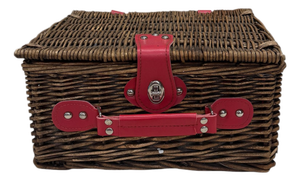 Vintage Picnic Basket Storage Box With Tab Lock