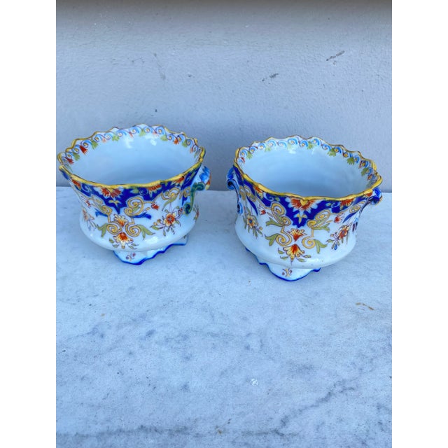 French Country 19th French Faience Caches Pots Desvres For Sale - Image 3 of 9