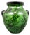 Large Vintage Art Deco Green Stoneware Vase by Erik Mornils for Nittsjö, Sweden, 1930s For Sale