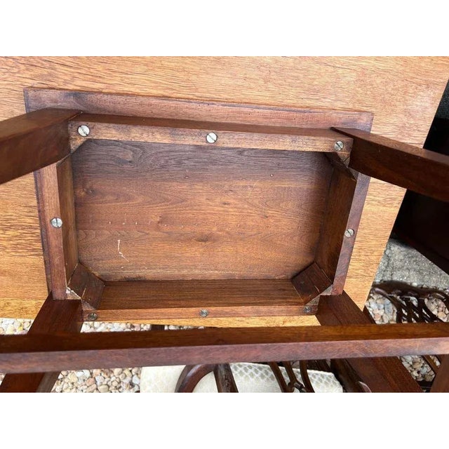 Late 20th Century Clore Furniture Handcrafted Solid Mahogany Side Table For Sale In Washington DC - Image 6 of 12