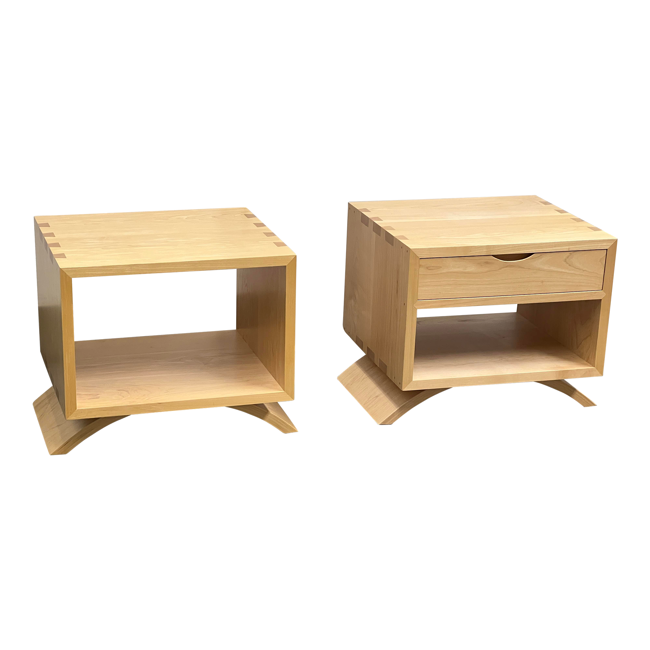 Thomas Moser Vita Cube Maple Side Tables, a Pair - image 0