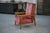 Oak and Velvet Armchair, 1940s For Sale - Image 9 of 14