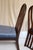 1980s Set of 4 Oak Arched Dining Chairs With Blue Velvet Upholstered Seats For Sale - Image 5 of 16