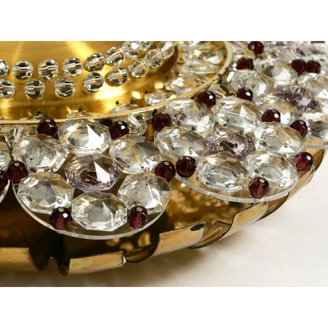 Mid-Century Modern Glass & Brass Ceiling Lamp, 1960s For Sale - Image 6 of 18