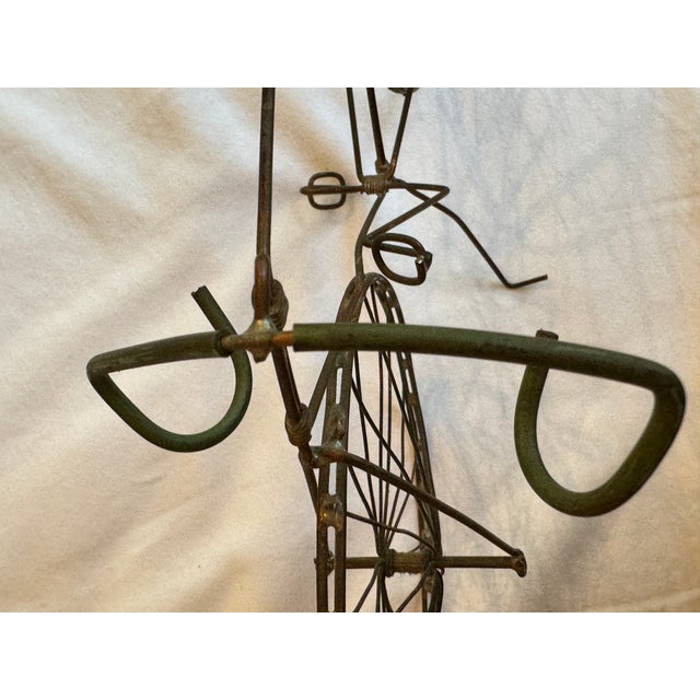 Late 20th Century Artist Made Metal Bicycle Sculpture For Sale - Image 9 of 12