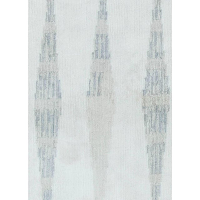 Modern Minimalist Silk Pile Runner by Doris Leslie Blau. Size: 3.4" × 12.0" (101 × 365 cm). Elevate your space with the...