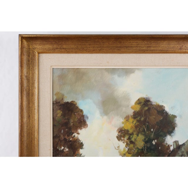 Belgian Artist, Farm Scene, 1950s, Oil on Canvas, Framed For Sale - Image 6 of 11