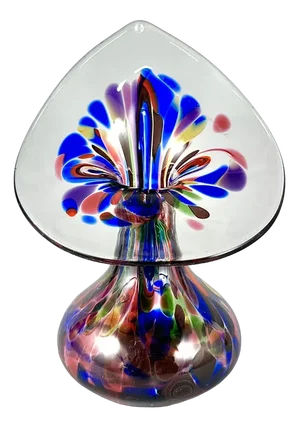 Hand Blown Multi-Color Vase from Glasbläserei Heimbach, Germany