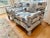 Milo Baughman Mid-Century Modern Baughman Style Parsons Chairs With Ethan Allen Tenzing Silver Fabric- Set of 2 For Sale - Image 4 of 12