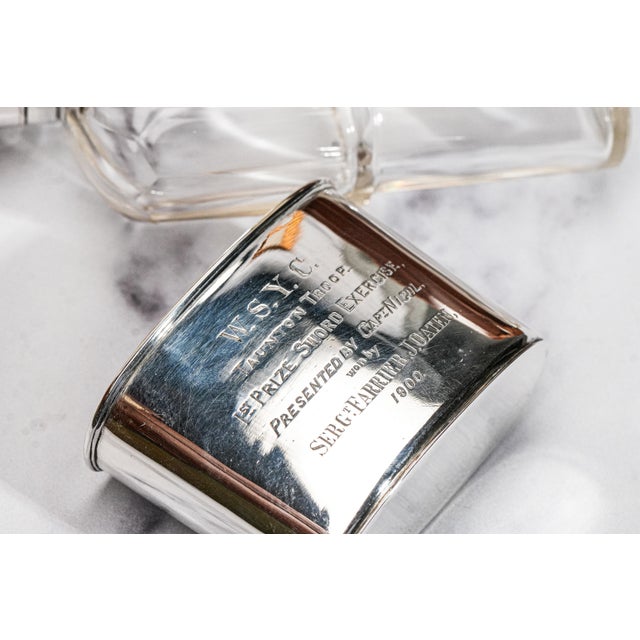 Collection Sterling Silver Crystal Flask With Framed Soldier on Horse Equestrian Photograph British Militaria For Sale - Image 17 of 18