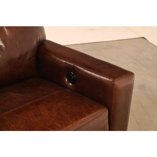 Soft Line Pair of 'Energia' Leather Power Reclining Sofas For Sale - Image 9 of 18