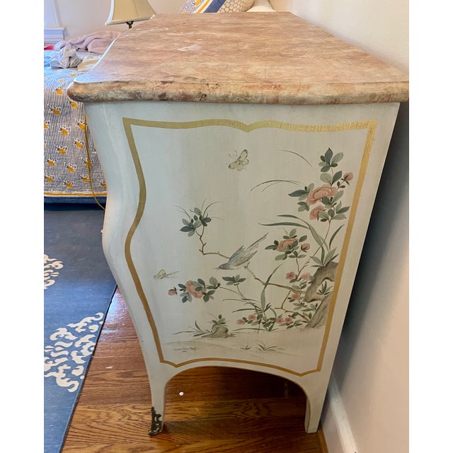 Vintage Rococo Stone Top Dresser With HandPaintings Chairish