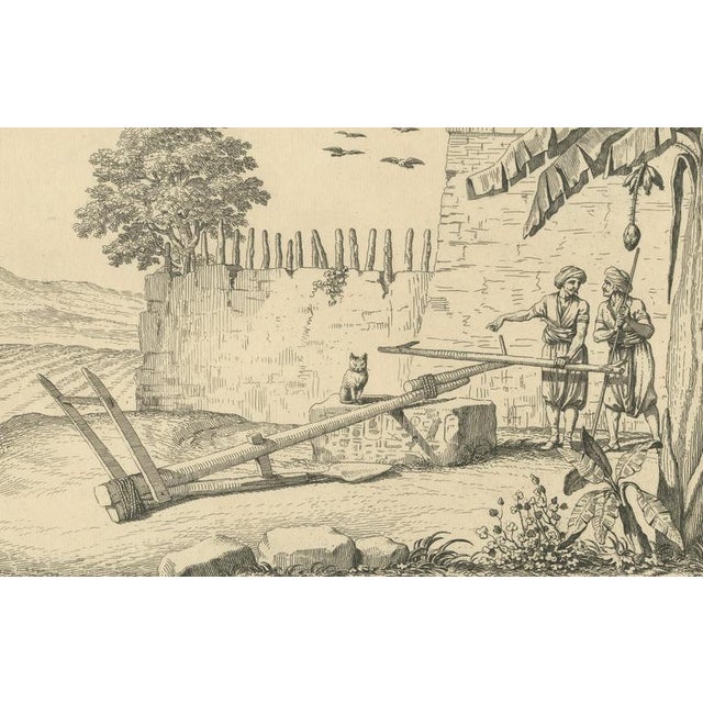 Egyptian Ploughing Scene at Gamase, 1755, Print For Sale - Image 4 of 10