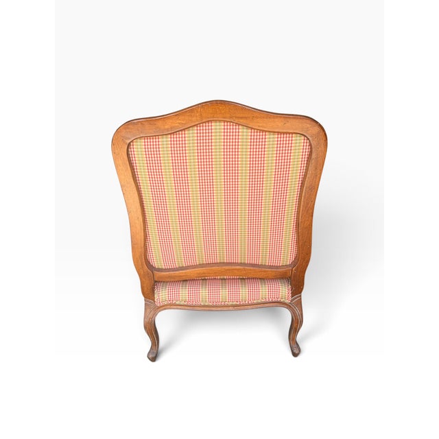 Wood Vintage Century Furniture French Louis XV Style Bergère Lounge Chair For Sale - Image 7 of 16