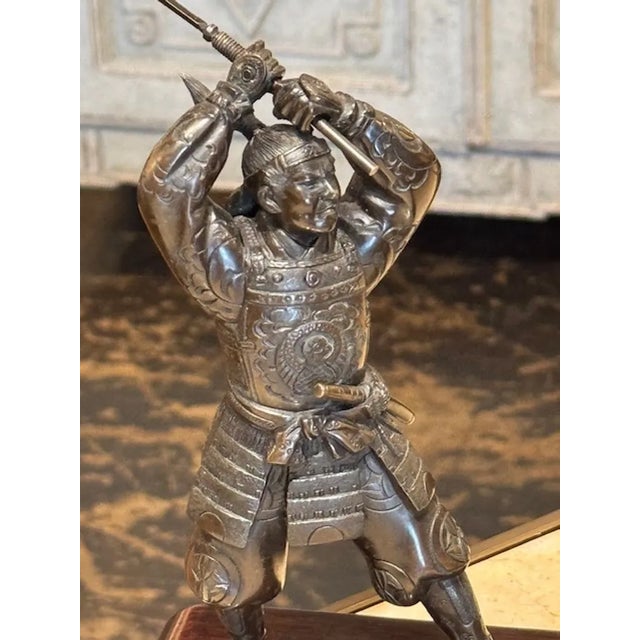 Japanese Bronze Fighting Samurai Warriors For Sale - Image 4 of 7