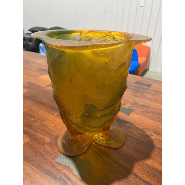 Canary Yellow 'Amazonia' Resin Vase by Gaetano Pesce for Fish Design Italy, Serie 2007, Signed For Sale - Image 8 of 13