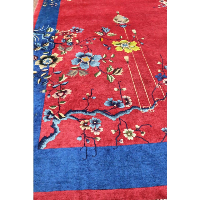 Antique Art Deco Chinese Oriental Rug For Sale In Chicago - Image 6 of 13