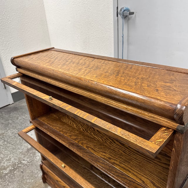 Wood Globe-Wernicke Two Stack Barrister Bookcase, Circa 1930's For Sale - Image 7 of 12