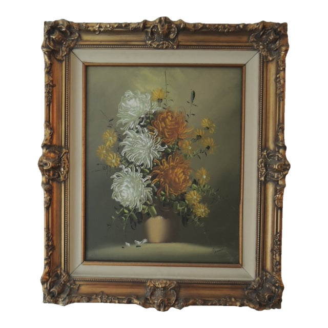 Oil Painting by Baccie 24 X 28 "California School of Painters" Floral Still Life Scene. This original oil painting comes...