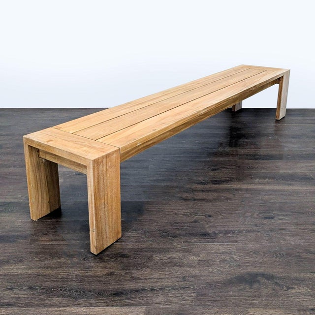 Restoration Hardware Restoration Hardware Marbella Teak Bench For Sale - Image 4 of 7