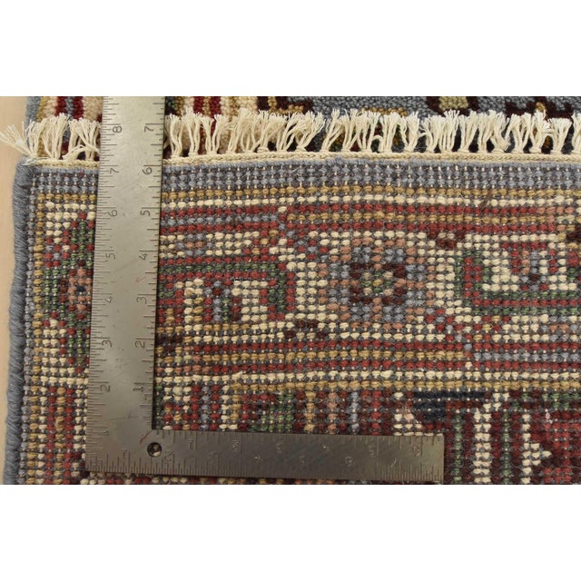 Heriz Runner 2’7” X 8’3” Blue Wool Tribal Hand-Knotted Oriental Rug For Sale - Image 12 of 12