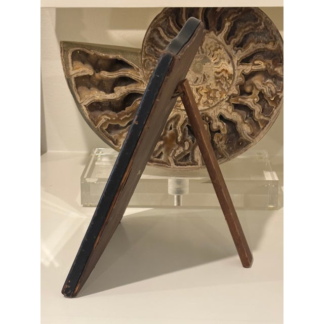 Early 19th Century Antique English Chinoiserie Black Japanned Dressing Table Mirror / Table Top Easel Mirror For Sale - Image 5 of 18