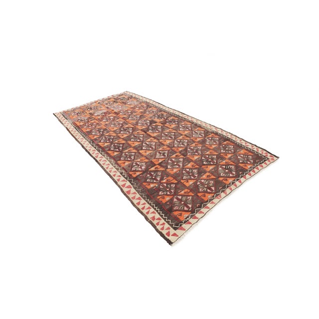 Traditional Handwoven Vintage Turkish Kilim Rug For Sale - Image 3 of 7