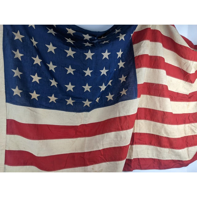 Vintage Lexington 48-Star Sewn American Flag, 3 × 5 Ft, Red, White & Blue For Sale - Image 10 of 11