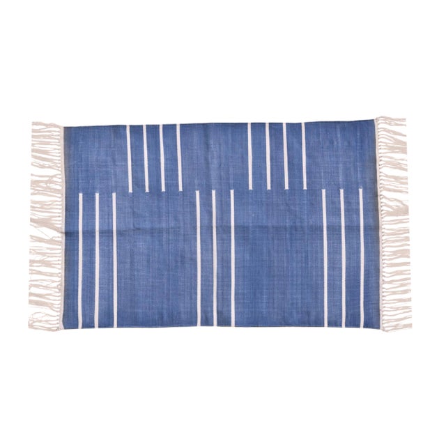 Honesty Rug, 10x14, Blue & White For Sale