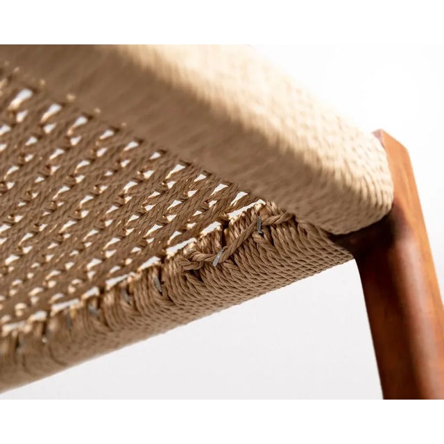 Not Yet Made - Made To Order Danish Modern Papyri Counter Stool in Cherry With Handwoven Natural Paper Cord For Sale - Image 5 of 7